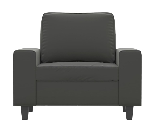 Sillón de tela microfibra gris oscuro 60 cm