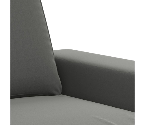 Sillón de tela microfibra gris oscuro 60 cm