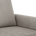 Sillón de terciopelo gris claro 60 cm