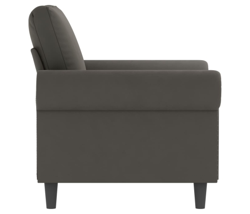 vidaXL Sillón de terciopelo gris oscuro 60 cm