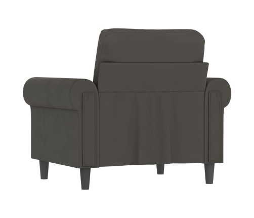 vidaXL Sillón de terciopelo gris oscuro 60 cm