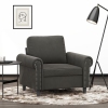 vidaXL Sillón de terciopelo gris oscuro 60 cm