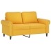 Sofá de 2 plazas terciopelo amarillo 120 cm