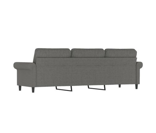 vidaXL Sofá de 3 plazas de tela gris oscuro 180 cm