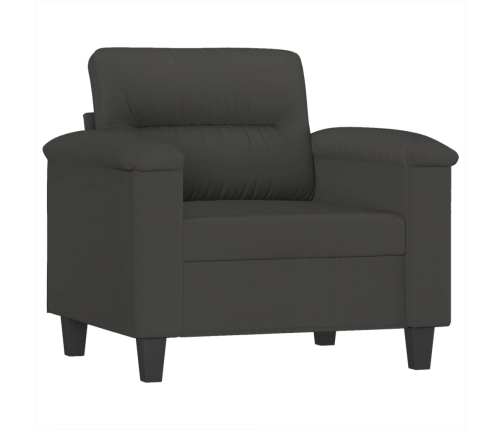 vidaXL Sillón de tela de microfibra gris oscuro 60 cm