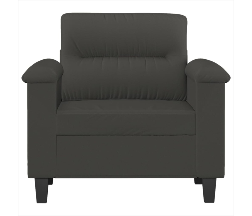 vidaXL Sillón de tela de microfibra gris oscuro 60 cm