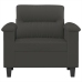 vidaXL Sillón de tela de microfibra gris oscuro 60 cm