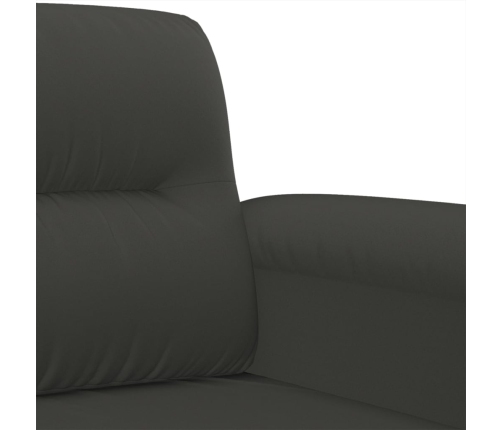 vidaXL Sillón de tela de microfibra gris oscuro 60 cm