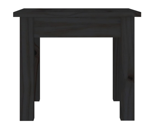 vidaXL Mesa de centro de madera maciza de pino negro 35x35x30 cm