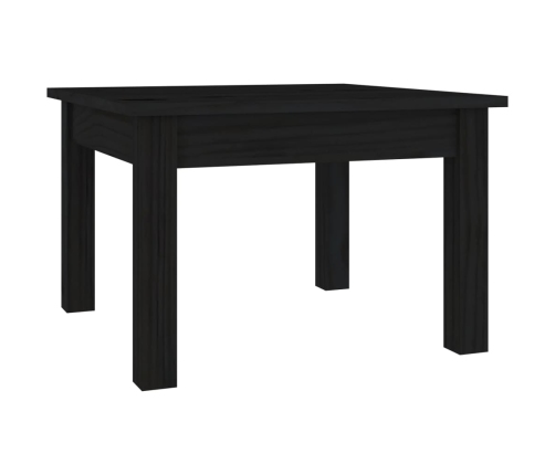 vidaXL Mesa de centro de madera maciza de pino negro 45x45x30 cm