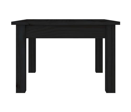 vidaXL Mesa de centro de madera maciza de pino negro 45x45x30 cm