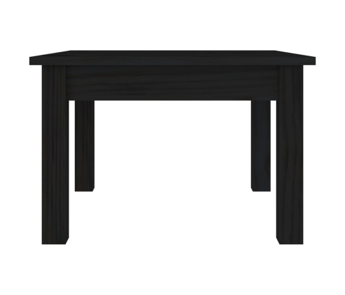 vidaXL Mesa de centro de madera maciza de pino negro 45x45x30 cm