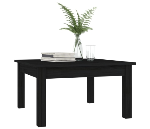 Mesa de centro de madera maciza de pino negro 55x55x30 cm