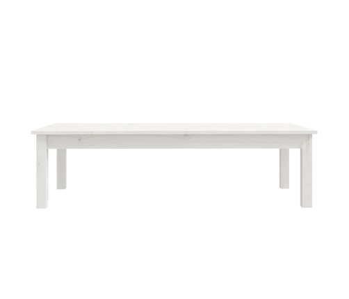 Mesa de centro de madera maciza de pino blanco 110x50x30 cm