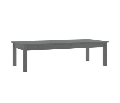 Mesa de centro de madera maciza de pino gris 110x50x30 cm