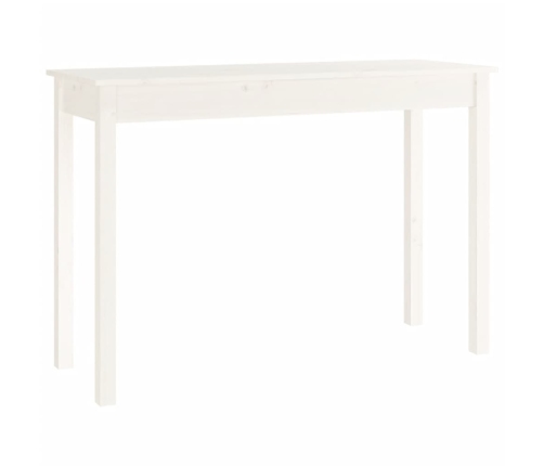 Mesa consola de madera maciza de pino blanco 110x40x75 cm