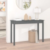 vidaXL Mesa consola madera maciza de pino gris 110x40x75 cm