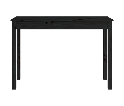 vidaXL Mesa consola madera maciza de pino negro 110x40x75 cm