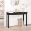 vidaXL Mesa consola madera maciza de pino negro 110x40x75 cm