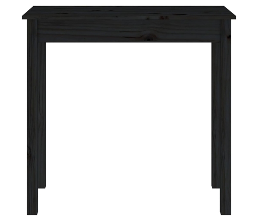 vidaXL Mesa consola de madera maciza de pino negro 80x40x75 cm