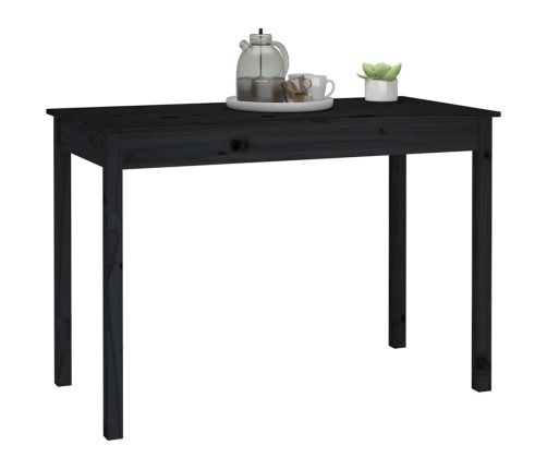 Mesa de comedor madera maciza de pino negro 110x55x75 cm