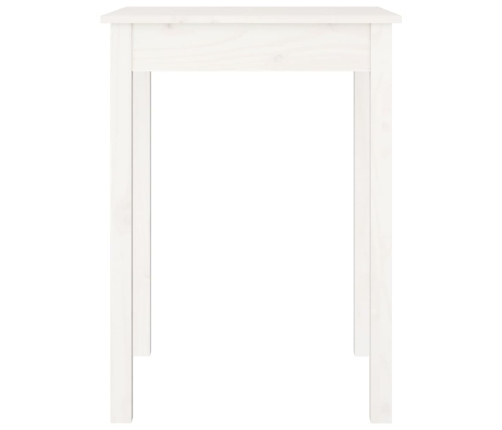 Mesa de comedor madera maciza de pino blanca 55x55x75 cm