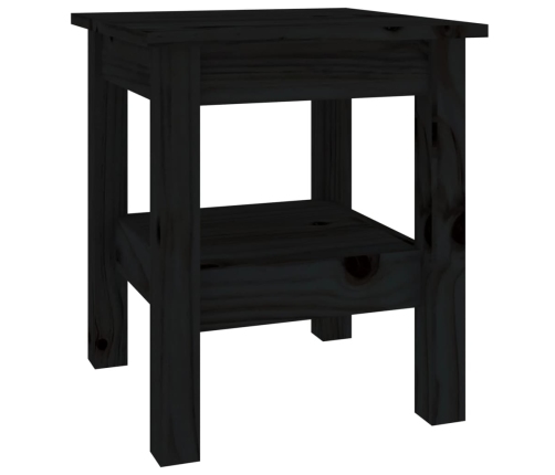 Mesa de centro de madera maciza de pino negro 35x35x40 cm