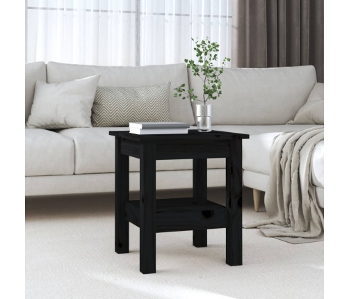 Mesa de centro de madera maciza de pino negro 35x35x40 cm