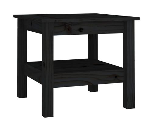 Mesa de centro de madera maciza de pino negro 45x45x40 cm