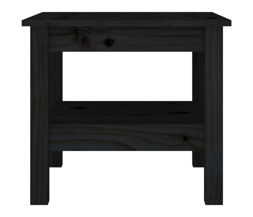 Mesa de centro de madera maciza de pino negro 45x45x40 cm