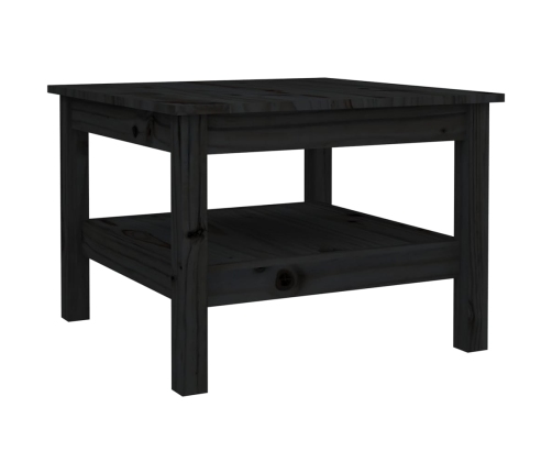 Mesa de centro de madera maciza de pino negro 55x55x40 cm