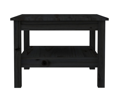 Mesa de centro de madera maciza de pino negro 55x55x40 cm