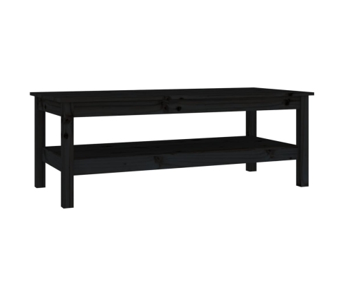 Mesa de centro de madera maciza de pino negro 110x50x40 cm