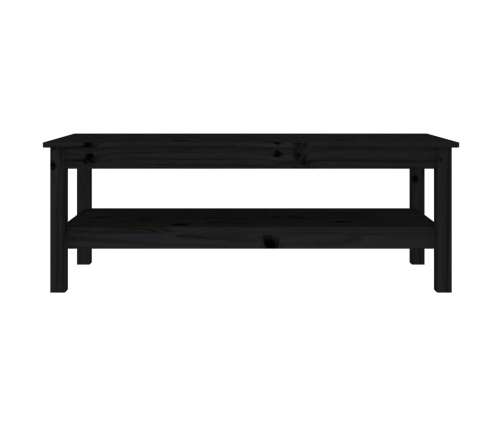 Mesa de centro de madera maciza de pino negro 110x50x40 cm