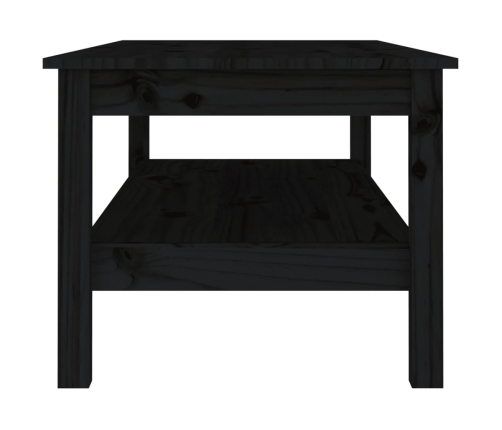 Mesa de centro de madera maciza de pino negro 110x50x40 cm