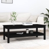 Mesa de centro de madera maciza de pino negro 110x50x40 cm