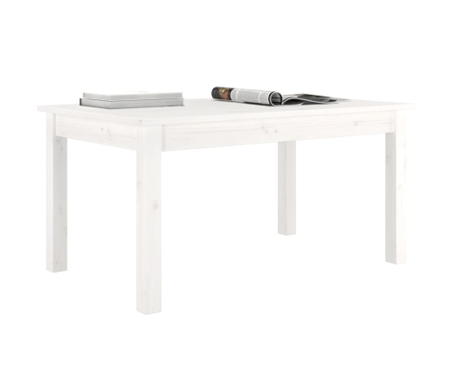 Mesa de centro de madera maciza de pino blanco 80x50x40 cm