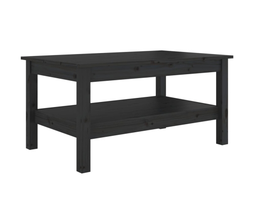 Mesa de centro de madera maciza de pino negro 80x50x40 cm