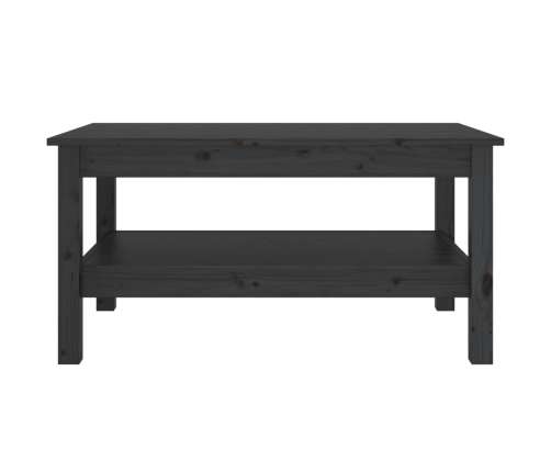 Mesa de centro de madera maciza de pino negro 80x50x40 cm