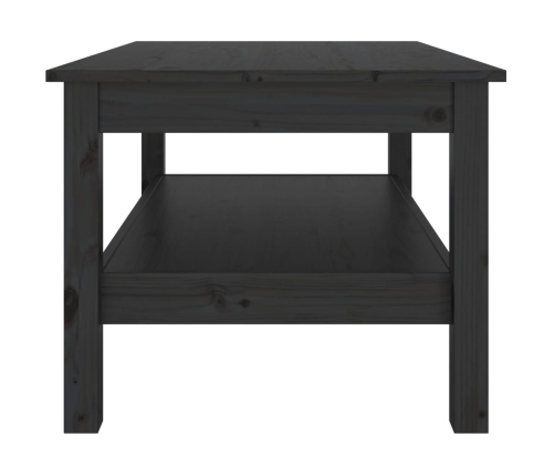 Mesa de centro de madera maciza de pino negro 80x50x40 cm