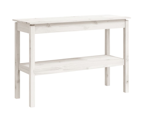 Mesa consola de madera maciza de pino blanco 110x40x75 cm