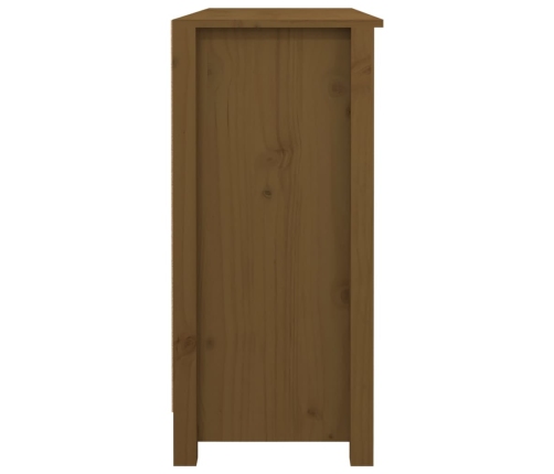 Aparador de madera maciza de pino marrón miel 100x35x74,5 cm