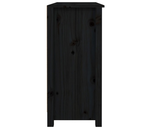 Aparador de madera maciza de pino negro 100x35x74,5 cm