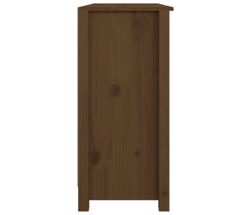 Aparador de madera maciza de pino marrón miel 100x35x74 cm