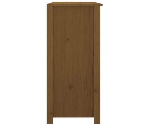 Aparador de madera maciza de pino marrón miel 100x35x74 cm