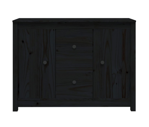 Aparador de madera maciza de pino negro 100x35x74 cm