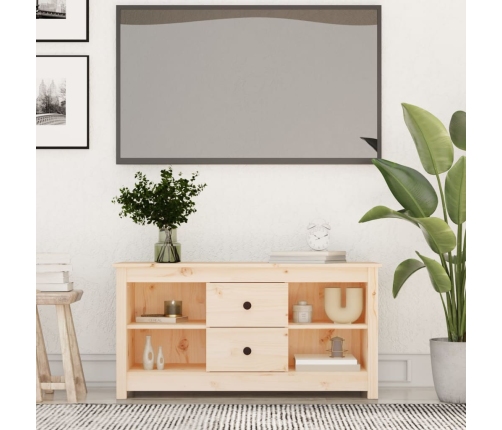 Mueble de TV de madera maciza de pino 103x36,5x52 cm