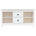 Mueble para TV de madera maciza de pino blanco 103x36,5x52 cm