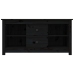 Mueble de TV de madera maciza de pino negro 103x36,5x52 cm