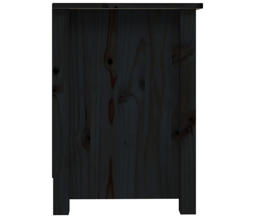 Mueble de TV de madera maciza de pino negro 103x36,5x52 cm